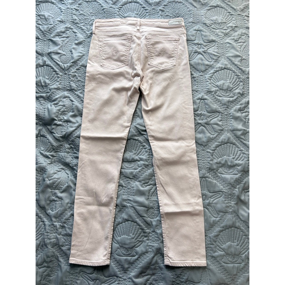 AG Adriano Goldschmied Stevie Slim Straight Ankle Jeans Cream 27R - Picture 6 of 12